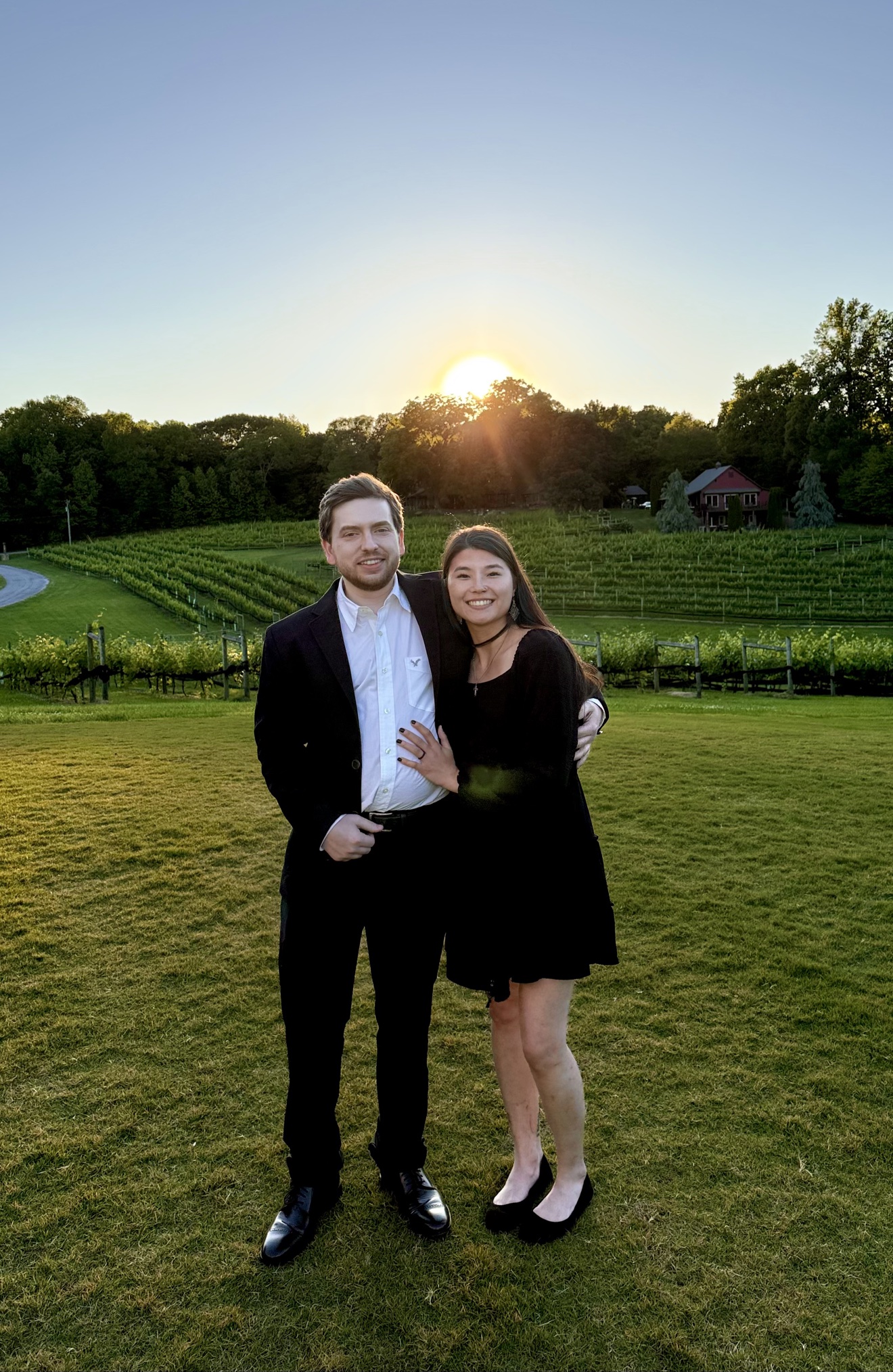 Clayton and Karina at sunset